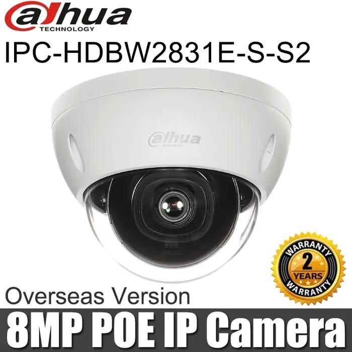 Nunua-Caméra IP breton 8MP Originale IPC-HDBW2831E-S-S2 PoE IR 30m Emplacement pour carte SD IP67 IK10 H.dissis + Caméra réseau Détection de mouvement