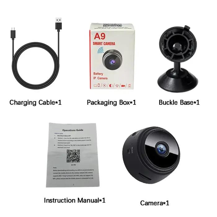 Mini caméra de Protection de sécurité intelligente WiFi Surveillance vidéo sans fil 1080P HD Vision nocturne intérieure
