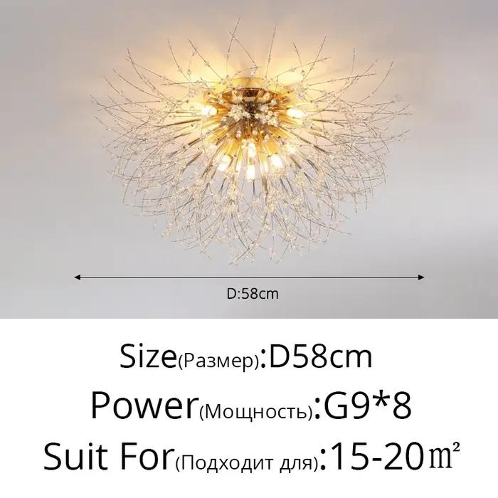 Luminaires suspendus LED modernes en forme de pissenlit pour salon