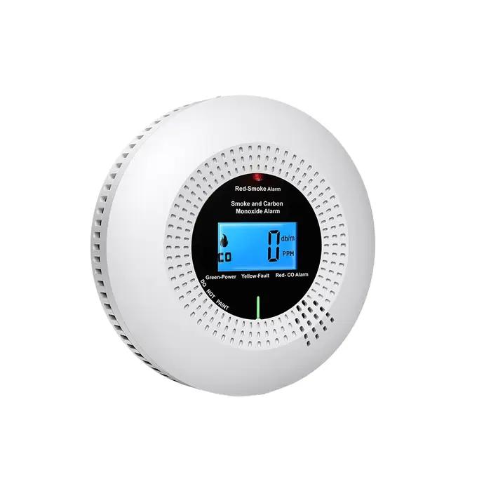 Détecteur de fumée et de CO Wifi Tuya, alarme de fumée et de CO, alimenté par piles AA, durée de vie
