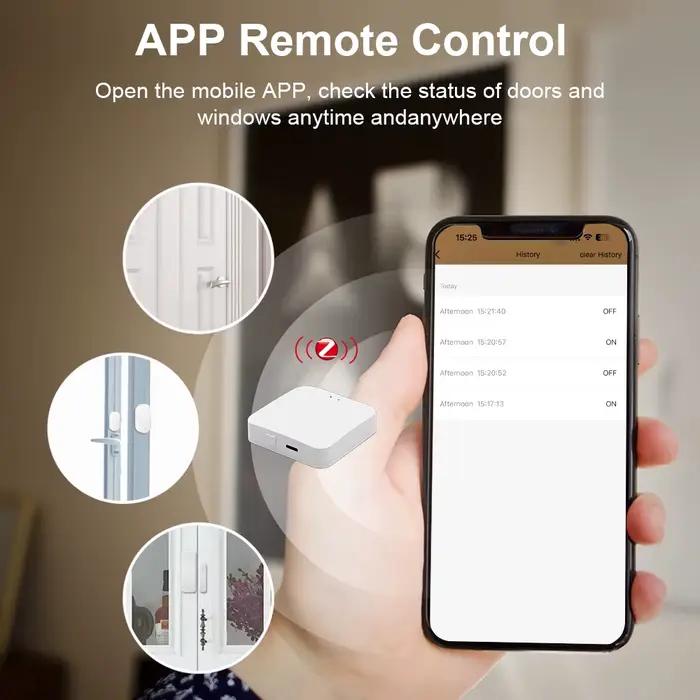 Capteur d'alarme d'ouverture/fermeture de porte Zigbee