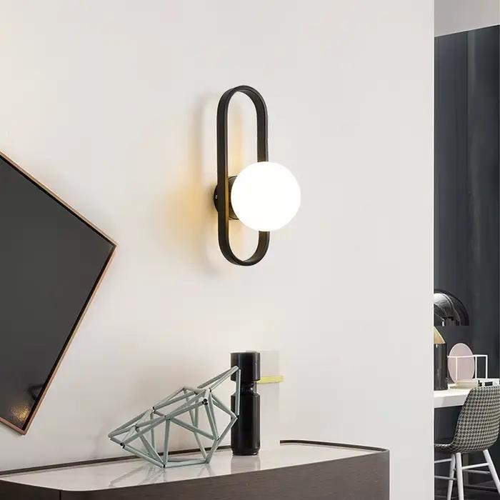Moderne minimaliste mur LED lampes chambre chevet LED E27 applique murale escalier salon fond mur ve