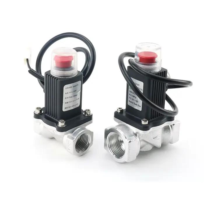 Alarme de gaz naturel Smart Stones avec électrovanne, arrêt automatique, détecteur de fuite, basse pression, DN15, DN20, normalement ouvert, matériau plastique, fonctionnement en toute sécurité pour maison et famille