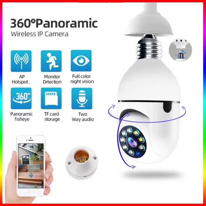 Maison intelligente 2.4G E27 ampoule Wifi caméra de Surveillance HD nuit sécurité vidéo