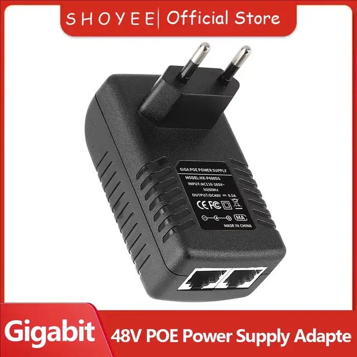 Adaptateur d'alimentation POE pour Surveillance de sécurité CCTV, 48V, 0,5 a, prise ue/US pour injec