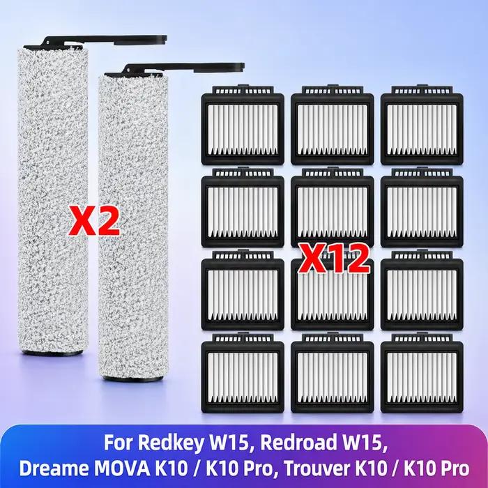 Pièces d'aspirateur OSSIEAO en ABS plastique pour Dreame MOVA K10 K10 Pro Redkey W15 MOVA 2.0 Pro Brosse filtre aspirateur maison occassions spéciales