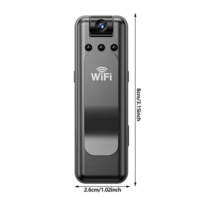 Caméra de surveillance sans fil WiFi portable pour la sécurité intérieure et extérieure avec détection de mouvement et enregistrement audio vidéo
