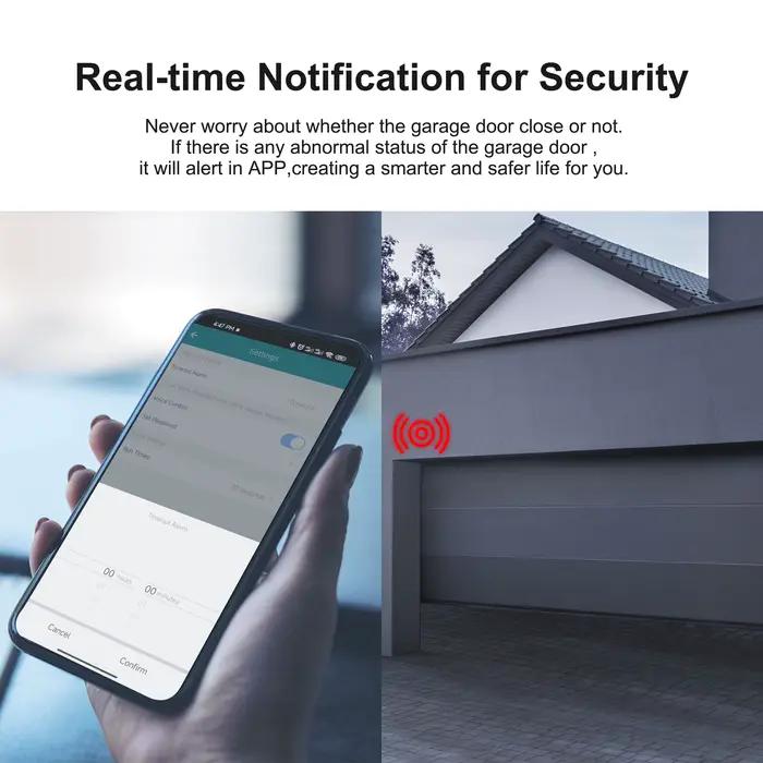 GIRIER WiFi contrôleur d'ouverture de porte de Garage intelligent fonctionne avec Alexa Google Home Assisant Alice App télécommande aucun Hub requis