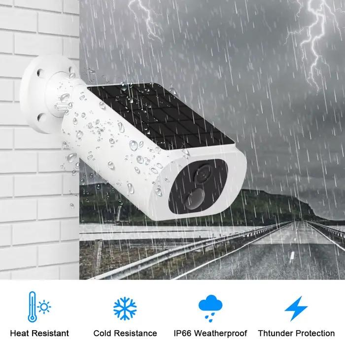 Caméra Bullet Solaire Wifi Tuya Extérieure 5MP Étanche Alimentée par Batterie
