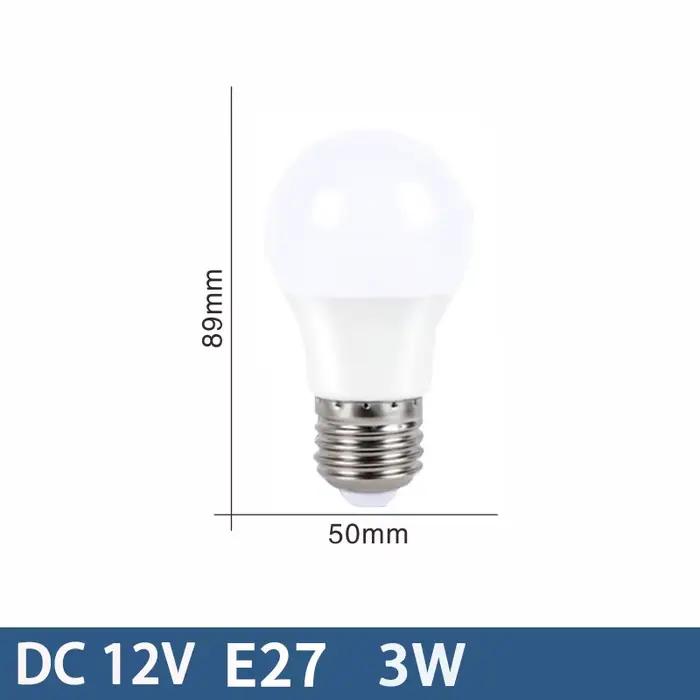 10 pièces E27 LED ampoule lumières DC 12V lampada luz E27 lampe 3W 6W 9W 12W 15W 18W spot ampoule am