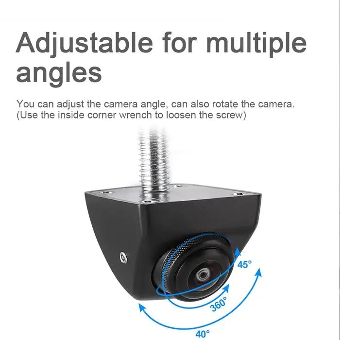 Caméra de recul pour voiture AHD 720P HD Vision nocturne Fisheye 360 °