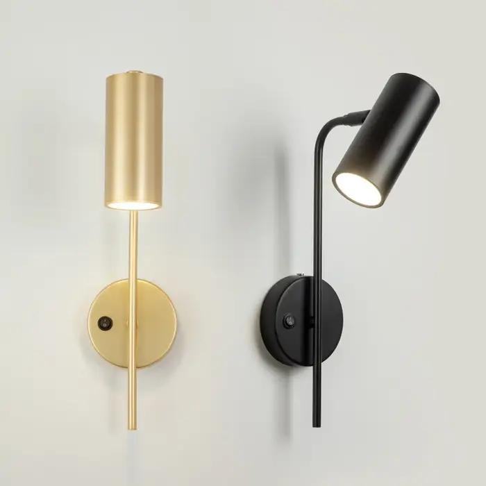Applique murale rotative moderne salon fond mur LED lumière chambre chevet lumière allée longue pôle