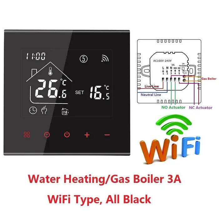 MINCO HEAT M4A Thermostat au sol chaud Tuya WiFi 3A 16A chaudière à gaz électrique/contrôleur de température de chauffage de l'eau 1 PC