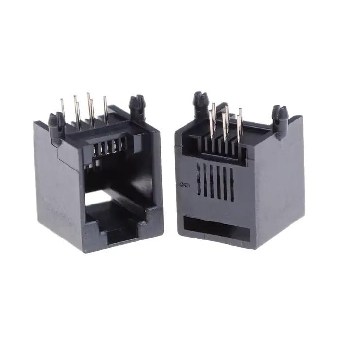 Lot de 10 prises de téléphone RJ12 RJ11, 6 broches, femelle en cristal 6p6c