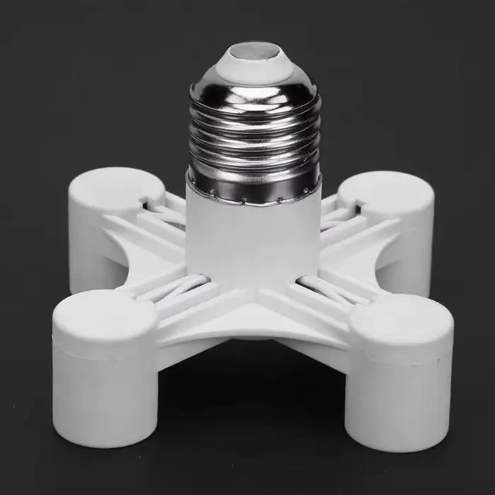 Douille d'ampoule E27 à 3 E14 / E27 à 4 E14 séparateur convertisseur vis support de lampe à induction occasionnel pour amélioration de l'éclairage maison bureau magasin