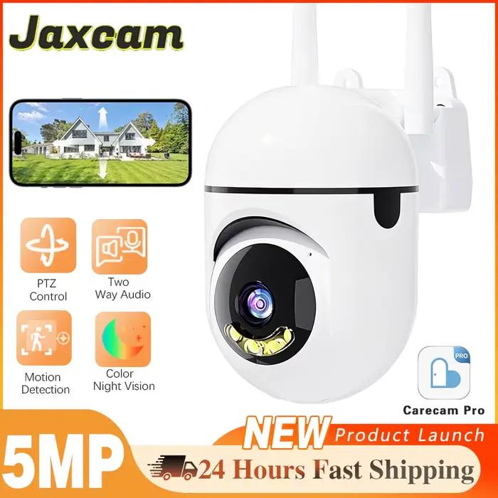 Caméra HD Carecam Pro 5MP 355 ° Caméra de Surveillance Vision nocturne détection de mouvement sirè