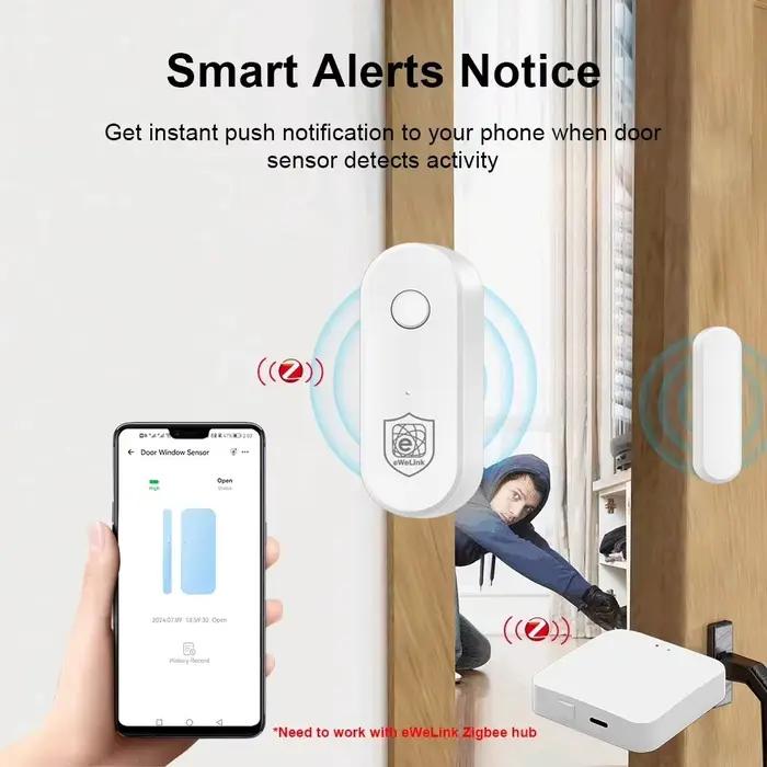 Capteur de porte/fenêtre intelligent Zigbee pour maison connectée