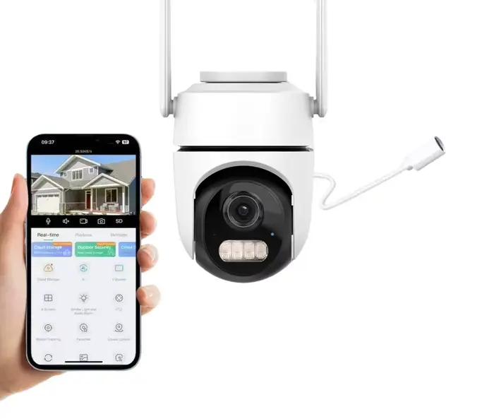 Caméra PTZ WiFi 4K Uzoom avec application ICsee, suivi IA, double objectif, double écran, surveillan