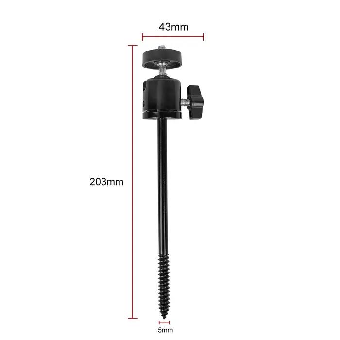 Support d'arbre de caméra portable avec vis de 1/4 pouces pour installation rapide réglable pour caméras chargeurs solaires et vision nocturne sécurité protection surveillanceextérieur