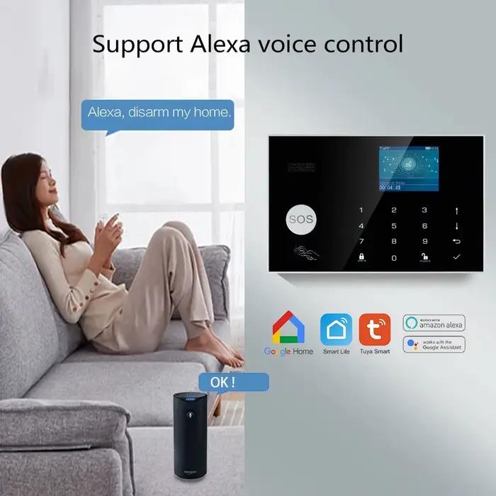 Sirène à énergie solaire Tuya App Wifi GSM système d'alarme maison sans fil sécurité antivol Kit