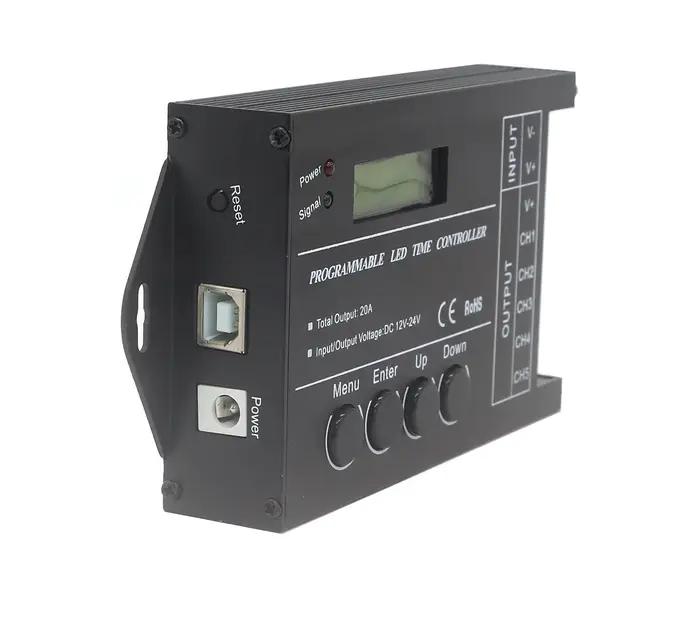 TC420 TC421 contrôleur Programmable de temps Wifi 5 CH sortie DC12V/24V 20A RGB contrôleur de bande