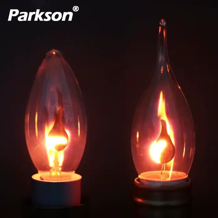 Ampoule LED E14 E27 Edison, 4 pièces, effet de flamme, AC220V, éclairage décoratif, Ampoule bougie, lampe de chevet
