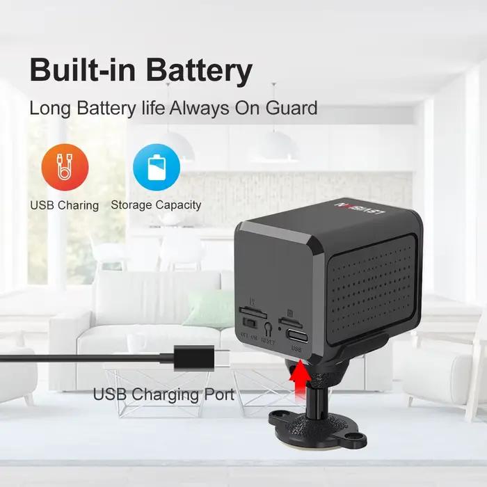 LS VISION Mini Caméra 4g Sim Cctv 5mp Caméras De Surveillance À Domicile Wifi