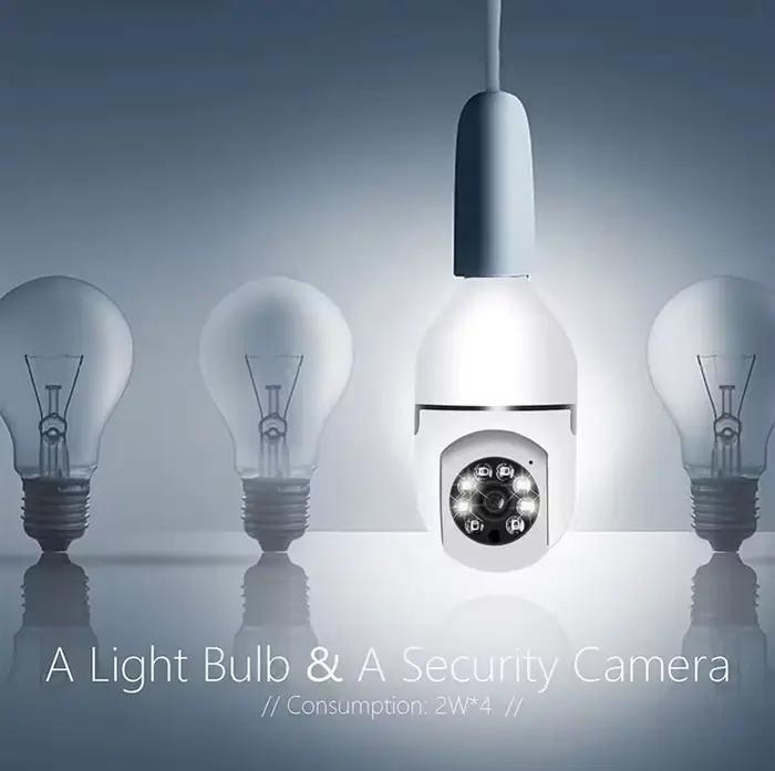 Ampoule E27 caméra de Surveillance couleur Vision nocturne automatique suivi humain Zoom moniteur de sécurité