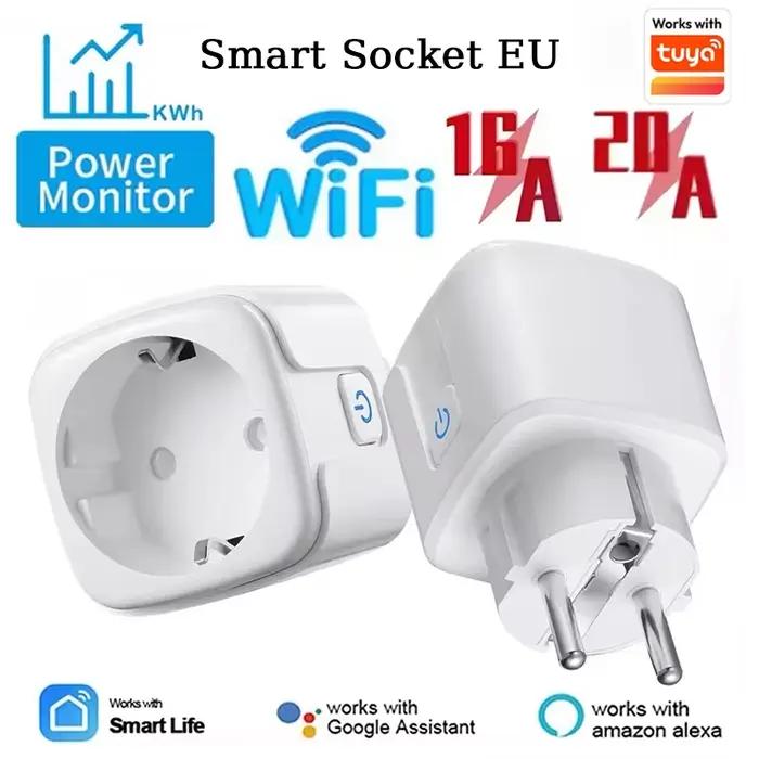 Prise intelligente WiFi EU 16A/20A avec fonction de surveillance de la puissance et de programmation