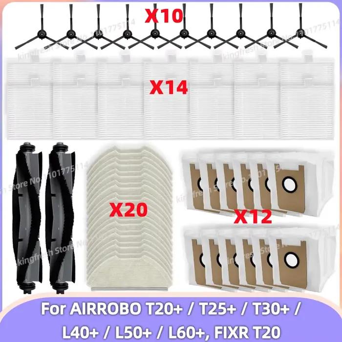 Compatible avec les Pièces de l’Aspirateur AIRROBO T20+ / T25+ / T30+ / L40+ / L50+ / L60+ / FIXR T2