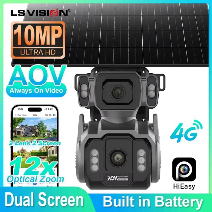 Caméra de surveillance extérieure LS VISION Enregistrement vidéo 24h/24 et 7j/7 Zoom optique 12x PTZ