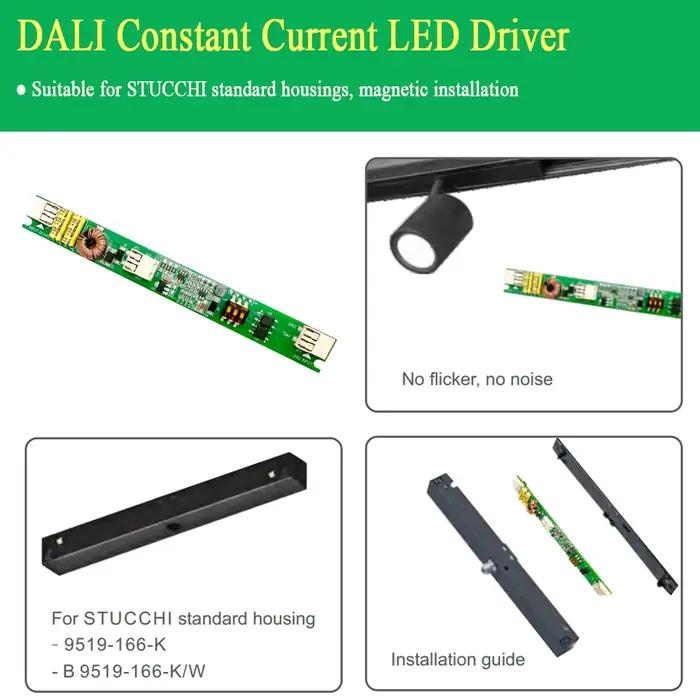 Pilote LED à Courant Constant DALI 21W 28W Transformateurs d'Eclairage Compatible STUCCHI Installation Magnétique Alimentation Rail Éclairage Professionnel Occasionnels Usage Familiaux