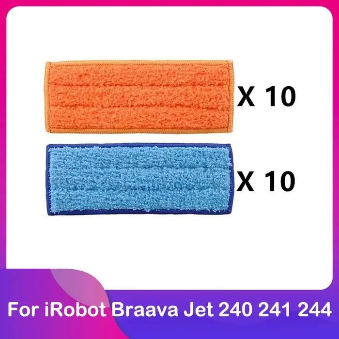 Compatible avec iRobot Braava Jet 240 241 244 Chiffon lavable de remplacement Humide / Sec / Légèrement