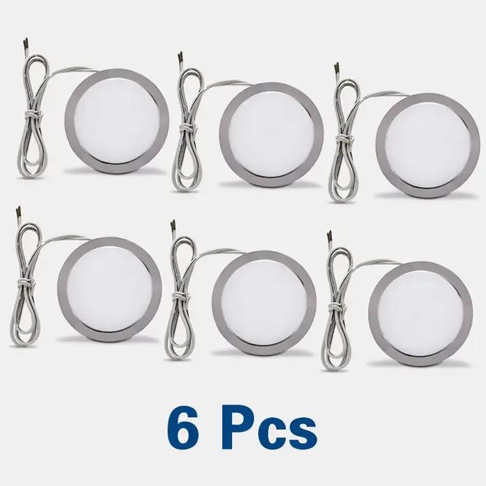 Lampe LED Sous-Armure 3W 5W DC12V 24V Blanc Froid Chaud Naturel Aluminiuminium Intérieur Cuisine Gare-Robe Vitrine Placard