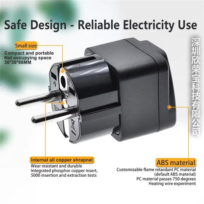 Adaptateur d'alimentation de voyage pour Allemagne et France