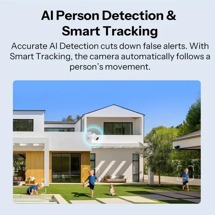 SONOFF CAM-B1P 2K HD caméra de sécurité intelligente extérieure AI détection humaine IP65 résistant aux intempéries suivi intelligent Vision nocturne couleur