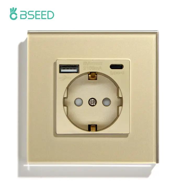 BSEED prise murale simple avec Ports USB type-c Double
