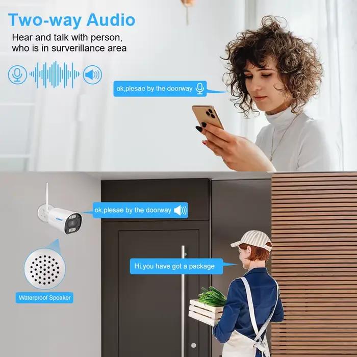 Caméra de surveillance Smar 3MP/5MP avec moniteur 10,1 pouces, détection de mouvement, détection de forme humaine, support H.265, surveillance en temps réel, système de télévision NTSC/PAL, compatible avec iOS, Android et Windows Mobile, kit d'enregistrement vidéo à offrir pour maison ou entreprise