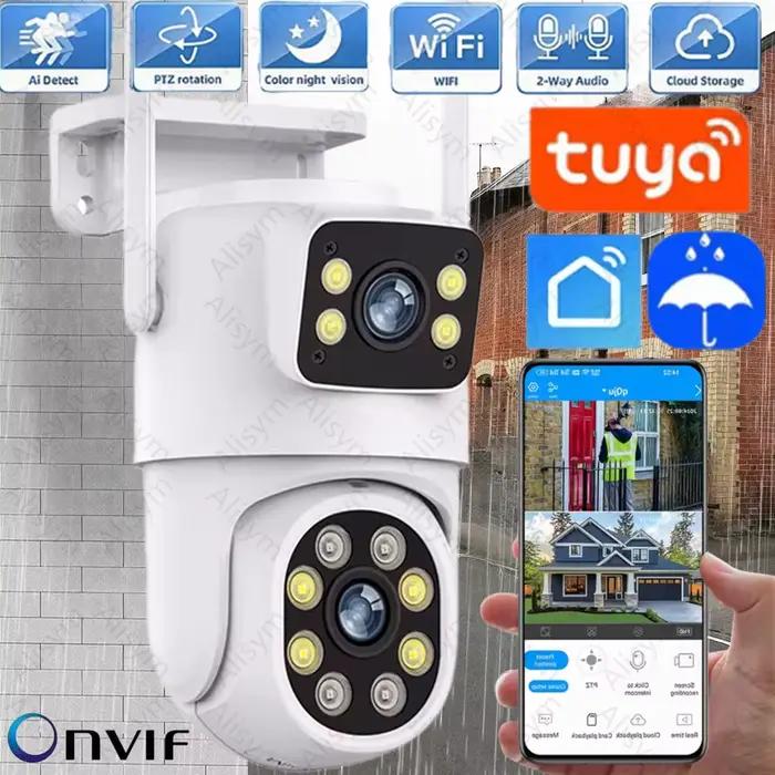 Caméra WIFI Tuya 5K 10MP à double objectif