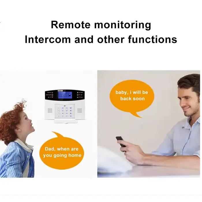 Détecteur de mouvement PIR avec affichage LCD, contrôle via application mobile IOS/Android, système d'alarme incendie, 99 zones sans fil, compatible avec Tuya et Smart Life, français inclus, pour sécurité maison intelligente