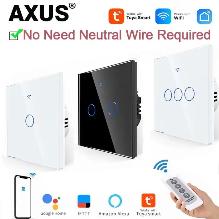 Interrupteurs intelligents WiFi EU sans fil neutre